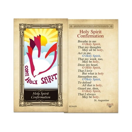 Holy Sprit Confirmation Laminated Holy Card - Pack of 25