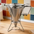 thumbnail image 3 of Stainless Steel Pancake Batter Dispenser Confectionery Funnel Dispenser Set, 3 of 8