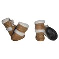 thumbnail image 1 of Zapatos para perros Pet Life Shearling Duggz - Marrón - Pequeño PetLife Central F4BRSM, 1 of 1