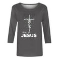thumbnail image 5 of Aloohaidyvio God Shirt Womens,Womens Easter Round Neck Long Sleeved Top T-shirt，Easter Ladies Clothing, 5 of 5