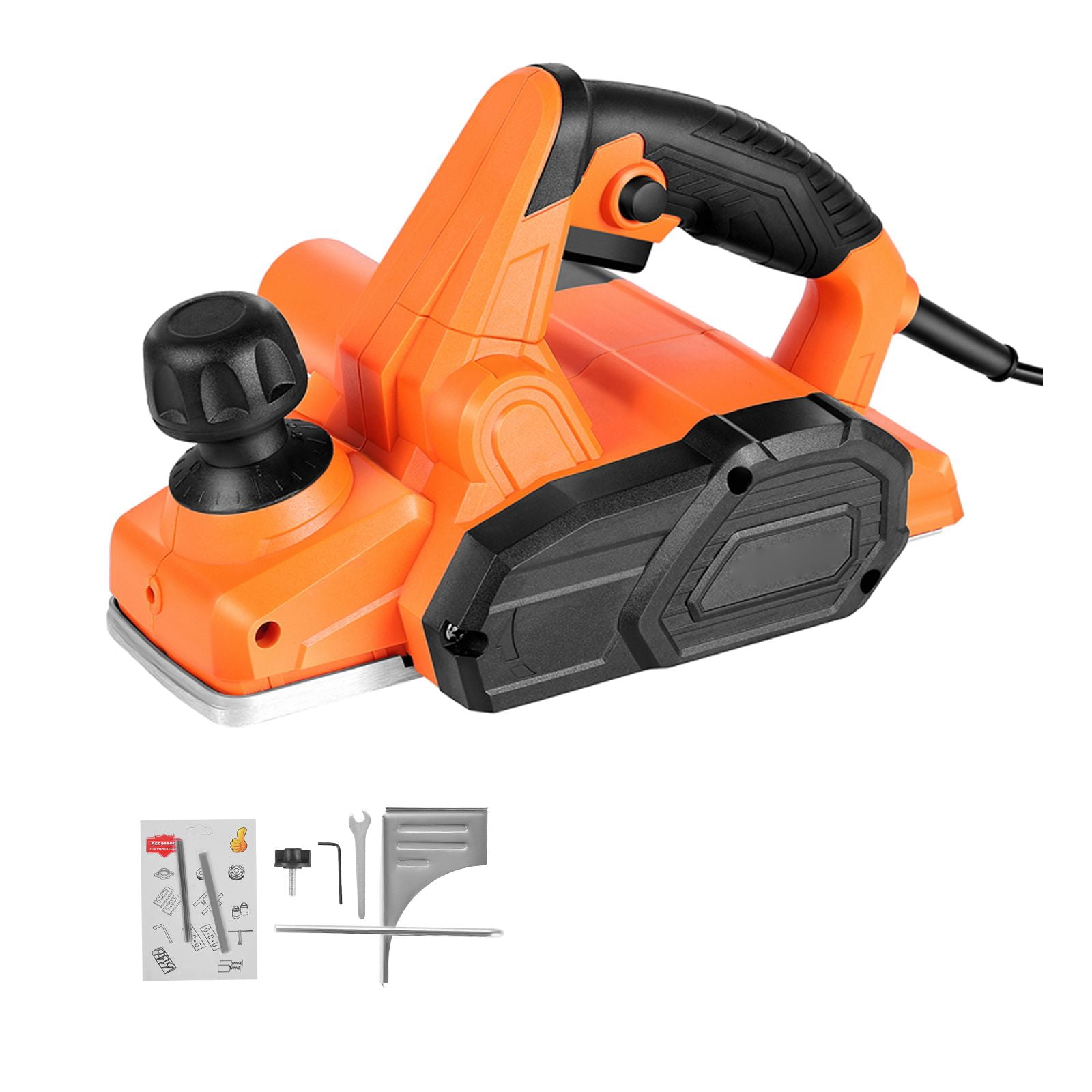 Electric Hand Planer with 3-1/4" Planing Width, 5/64" Depth, Adjustable Knob, Chamfering Groove, for Woodworking DIY Projects