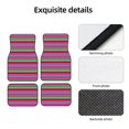 thumbnail image 4 of Lsque Colorful Mexican Stripes Print 4-Piece Floor Mats, Heavy-Duty Rubber Liners, Anti-Slip Design, All-Season Automotive Protection, Vehicles, Cars, Trucks, and SUVs, 4 of 7