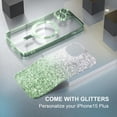thumbnail image 3 of Magnetic for iPhone 15 Plus Case Compatible with MagSafe [Military Grade Drop Protection] Full Camera Lens Protector Luxury Gradual Glitter Plating Soft Phone Case for Women Girls, Deep Green, 3 of 14