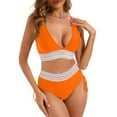 thumbnail image 1 of Traje de baño para mujer, bikini de cintura alta, traje de baño dividido con cordón, bañador fruncido, trajes de baño para mujer, conjuntos de bikini para mujer, trajes de baño bikini para mujer, 1 of 9