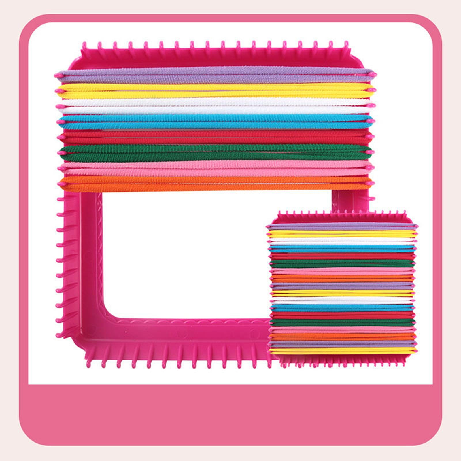 balikha Weaving Loom Kit Toys DIY Knitting Crochet Portable Crafts Gifts Potholder Loops Making Kits Sewing Craft for Adults Children 12 Colors