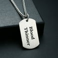 thumbnail image 5 of MetalJC Stainless Steel Medical Alert ID Necklace Pendants for Men Women, Engraved Blood Thinner, 5 of 7