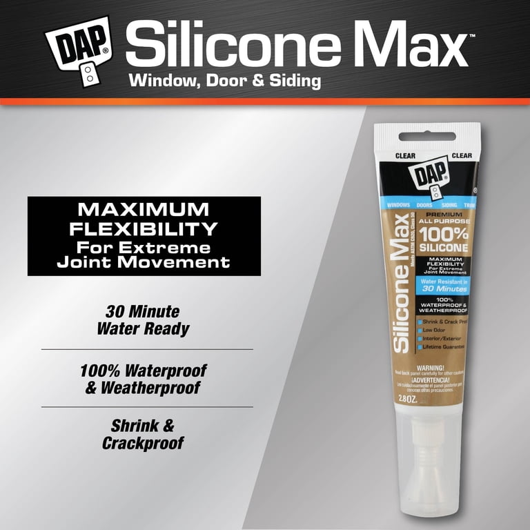 All Purpose Silicone Sealant, Clear 2.8 oz photo 2
