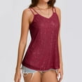 thumbnail image 5 of Luowei Sequin Tops for Women V Neck Tank Tops Sparkly Club Night Concert Outfits, Red, L, 5 of 9