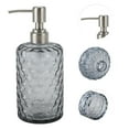 thumbnail image 5 of 1 Pc Simple Cylindrical Soap Pump Dispenser for Bath 500ml Gray Silver Tone, 5 of 6