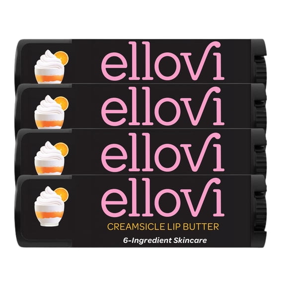 Bálsamo labial Ellovi Natural Lip Butter – Crema – Lo suficientemente puro para comer – Hecho con solo 6 ingredientes veganos – Cuidado de labios hidratante natural y orgánico para hidratación duran
