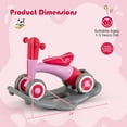 thumbnail image 2 of Infans 3 in 1 Rocking Horse with Detachable Balance Board and Height Adjustable Seat, 2 of 6