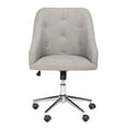 thumbnail image 2 of SAFAVIEH Evelynn Transitional Tufted Chrome Leg Swivel Office Chair, Grey, 2 of 9