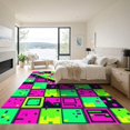 thumbnail image 3 of ODIKA 2'x3' Machine Washable Non-Slip Area Rug, Geometric Pink High Traffic Rug, Pink, 979737, 3 of 7