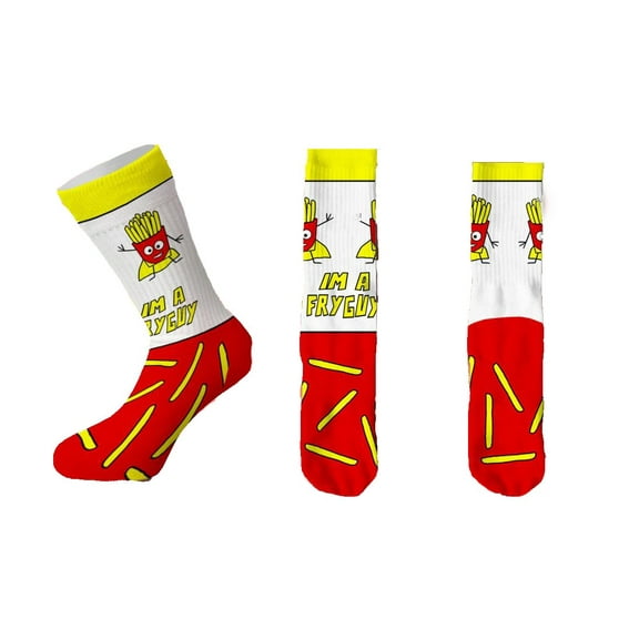 I'm a Fry Guy White One Size Fits Most Crew Socks