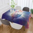 thumbnail image 5 of JSTEL Lion Artwork Table Cloth Rectangle 60 x 108 Inch Tablecloth Anti Wrinkle Table Cover for Dining Kitchen Parties, 5 of 6