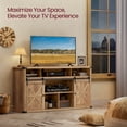 thumbnail image 6 of VASAGLE TV Stand for TVs up to 65", Farmhouse TV Console, 2 Sliding Barn Doors, for Living Room, Natural, 6 of 9