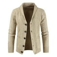 thumbnail image 3 of Men's Fashion Chunky Knit Sweater外套 with Open Cardigan Design for Casual Wear, 3 of 11