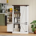 thumbnail image 2 of HOMCOM Pantry Cabinet, Kitchen Storage Cabinet with 6 Door Racks, White, 2 of 10