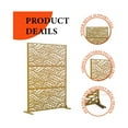 thumbnail image 4 of Metal Privacy Screen 72" H x 47" W, Outdoor Privacy Screens and Panels, Freestanding Decorative Fence for Patio Lawn Garden Deck Balcony, Outdoor Divider with Stand, 4 of 7