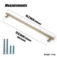 thumbnail image 4 of Goo-Ki 12.6''(320mm) Hole Center Champagne Bronze Zinc Alloy Cabinet Handles - Modern Striped Decorations Cabinet Pull Hardware for Bedroom, Kitchen, 6 Pack, 4 of 6