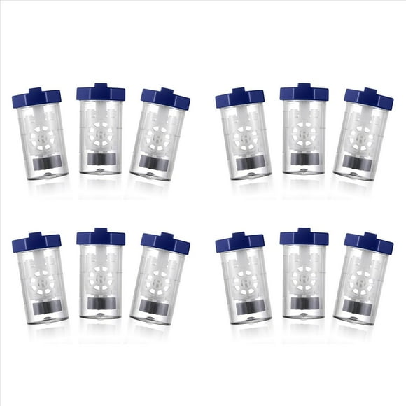 Limpiador de Estuche para Lentes de Contacto con Peróxido de Hidrógeno de 12 Piezas, Lavadora con Clip Rígido para Lentes de Contacto Esclerales Oculares, Portátil