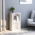 thumbnail image 3 of vidaXL 2-Tier Book Cabinet White and Sonoma Oak 15.7"x11.8"x30.1" Engineered Wood, 3 of 18