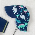 thumbnail image 5 of TOWED22 Boys Two Piece Rash Guard Swimsuits Kids Short Sleeve Swimwear Sets Bathing Suit with Hat for 2-6 Years Navy,6-12 M, 5 of 6