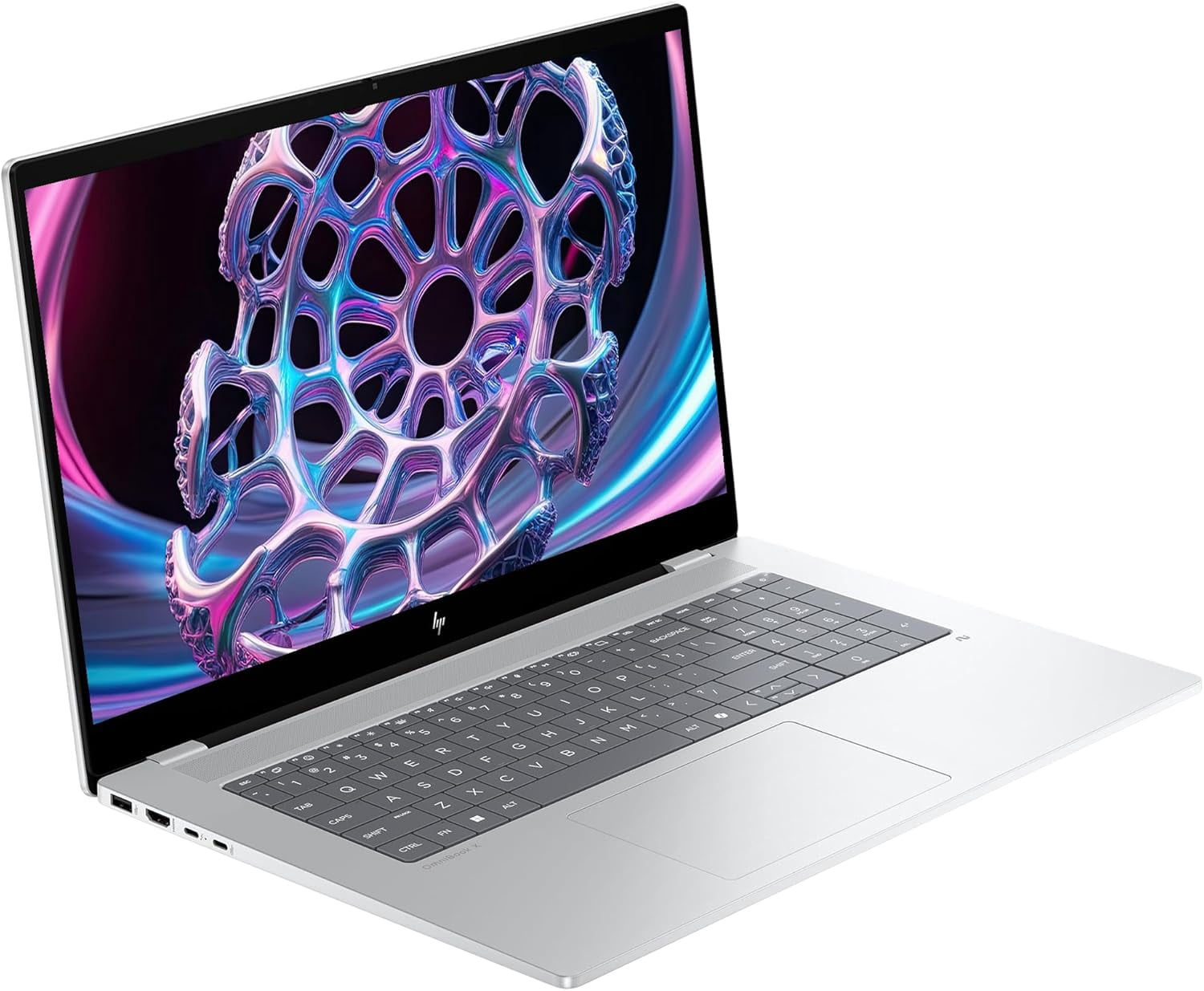 HP OmniBook X Copilot+ Laptop, Intel Ultra 7-258V, 32 GB LPDDR5x RAM, 2 TB PCIe SSD, 17.3" FHD (1920x1080) Touchscreen, Intel Arc 140V GPU, Backlit Keyboard, W11 Home, Glacier Silver