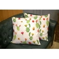 thumbnail image 5 of Set of 2 Raster Watercolor Cactus Background Watercolor Cactus Isolated White Background Throw Pillow Covers 18X18 Inch Decorative Pillow Cases for Couch Bedroom Living Room, 5 of 6