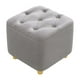 thumbnail image 1 of Taburete para pies Reposapiés Asiento acolchado Taburete otomano antideslizante estable Taburete pequeño para vestidor Entrada Guardería Sofá Hogar , gris Macarena Escabel, 1 of 8