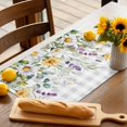 thumbnail image 3 of Placemats Set of 4, Spring Floral Place Mats Green Leaves Daisy Flower Grey Plaid Tablemats Washable Placemat Table Decoration for Kitchen Table Dinner Party Home Decor Indoor Outdoor 13x19 Inch, 3 of 9