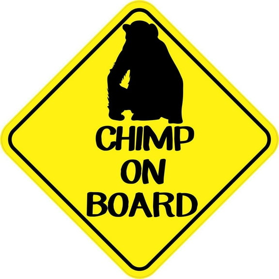 6in x 6in Chimp On Board Magnet
