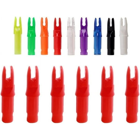 AME 50 Packs Archery Arrows Nocks - Arrow Inserts for Carbon Arrows .244/6.20mm Plastic Arrow Nocks for DIY Hunting Shooting