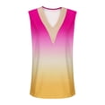 thumbnail image 4 of Tank Top Plus Size Tunic for Women-Neck Blouse Lace Casual Loose Summer Sleeveless Tank Hot Pink Xxxxl, 4 of 4