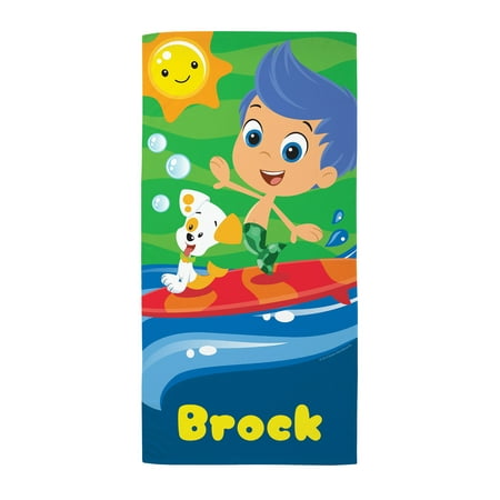 Personalized Bubble Guppies Gil Kids Microfiber Beach Towel