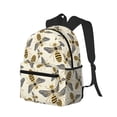 thumbnail image 2 of Lsque Flying Bees1 Classic Casual Backpack - Large Capacity Water-Resistant Backpack for School, Work, Travel, and Outdoor Activities, 2 of 8