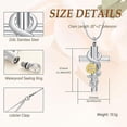 thumbnail image 2 of Cross Urn Necklace for Ashes Birthstone Flower Cremation Jewelry for Ashes Urn Pendant Keepsake Memorial Pendant Necklace for Ashes for Human Women Pet, 2 of 7
