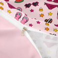 thumbnail image 4 of jejeloiu Preppy Beach Doodle Bedding For Girls,Summer Surf Flip Flop Duvet Cover Full,Pink Purple,Pink Reversible,3-Piece,1 Duvet Cover and 2 Pillowcases, 4 of 6