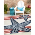 thumbnail image 3 of Unique Loom Belize Outdoor Collection Area Rug - Placencia (7' 10" Square Ivory/Orange), 3 of 12