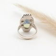 thumbnail image 2 of Opalite Gemstone Ring 925 Sterling Silver Ring Oxidized Vintage Statement Handmade Women's Ring Size US 10, 2 of 6