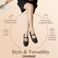 thumbnail image 6 of Cushionaire  Windsor Woven Womens Flats with Adjustable Strap – Comfortable Mary Jane Ballet Flats for Women, 6 of 34