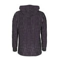thumbnail image 5 of YYDGH Women's Hoodies Sweatshirts Striped Henley V Neck Button Hooded Pullover Tops Casual Lightweight Drawstring Long Sleeve Shirts Black S, 5 of 5