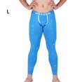 thumbnail image 4 of Minnieouse Ropa interior para hombre, mallas, pantalones transpirables, pantalones cómodos, capa base de absorción de sudor, ropa de vestir, Ropa interior puntos azules L, 4 of 6