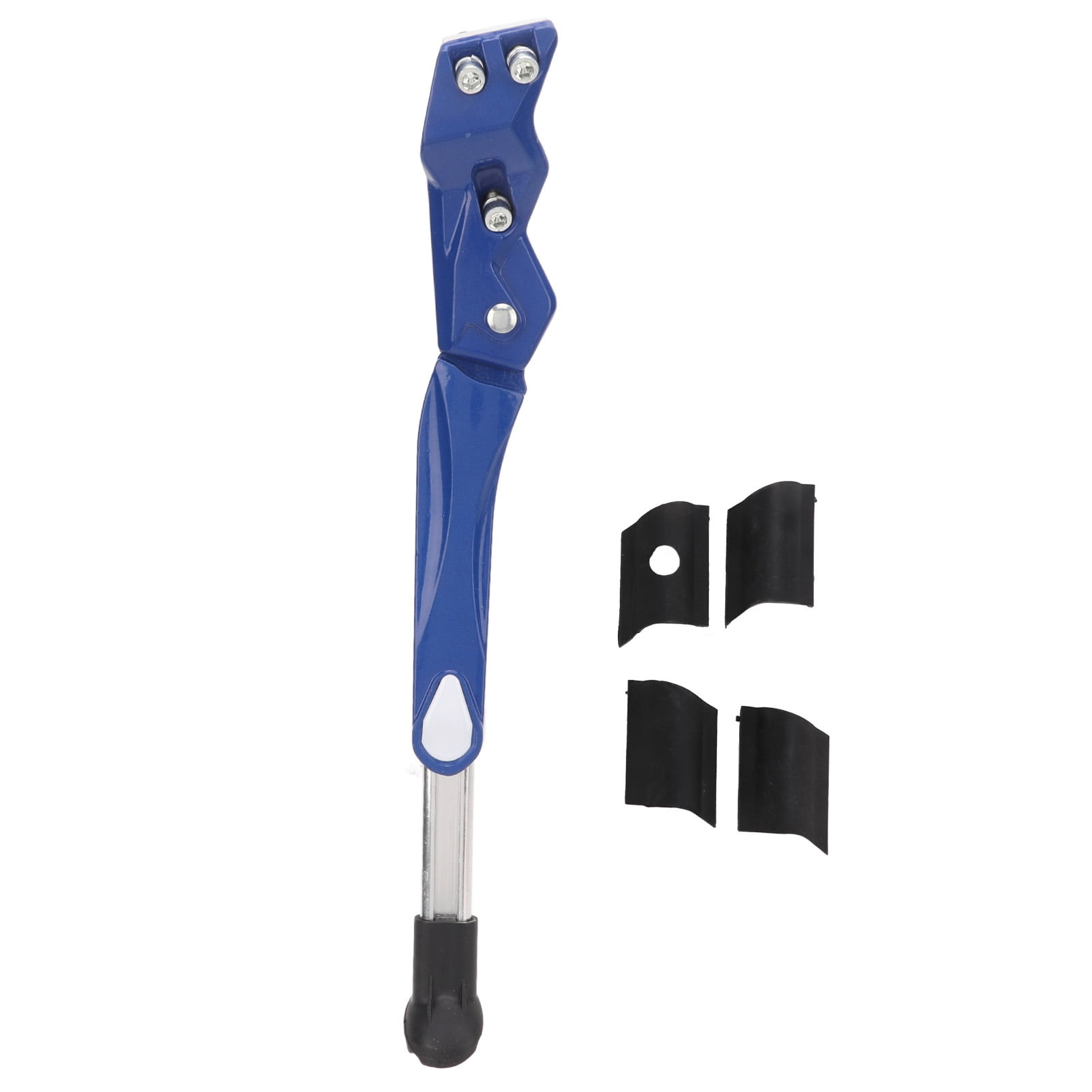 Béquille Latérale Vélo – 35-40 Cm Réglable, Coussinets Antidérapants, Aluminium, Pour VTT, Tube 30-35 Mm, Bleue