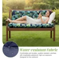 thumbnail image 6 of TOPCHANCES Outdoor Bench Cushion with Backrest and Ties, Waterproof Swing Seat Pad 2-3 Seater Patio Bench Replacement Cushion (47'' x 39'', Green Leaves), 6 of 11