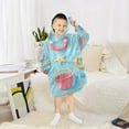 thumbnail image 6 of FORMRS Wearable Blanket Hoodie with Sleeves for Kids Cozy Flannel Sweatshirt, Pink Beach Toys Pattern, 6 of 7