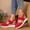 G Red, variant on Viluyesy Womens Espadrilles Sandals, Closed Toe Solid Wide Width Summer Wedge Sandals Beige