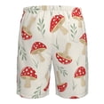 thumbnail image 6 of Kll Cartoon Flat Mushrooms Men'S Casual Summer Beach Shorts Hawaiian Shorts With Pockets-Large, 6 of 9