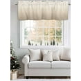 thumbnail image 5 of Valances for Windows Beige Brown Rod Pocket Cafe Window Treatments Valance Curtains for Kitchen Bathroom Laundry Basement Windows 54"x18", 5 of 9