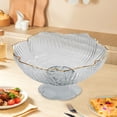 thumbnail image 1 of Decorative Bowl with Base, Fruit Bowl, Farmhouse, Removable Base, Round Fruit transparent, 1 of 5
